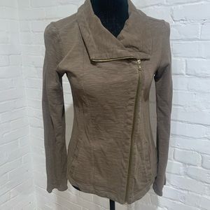 Guess soft cotton Moto zip blazer sweater